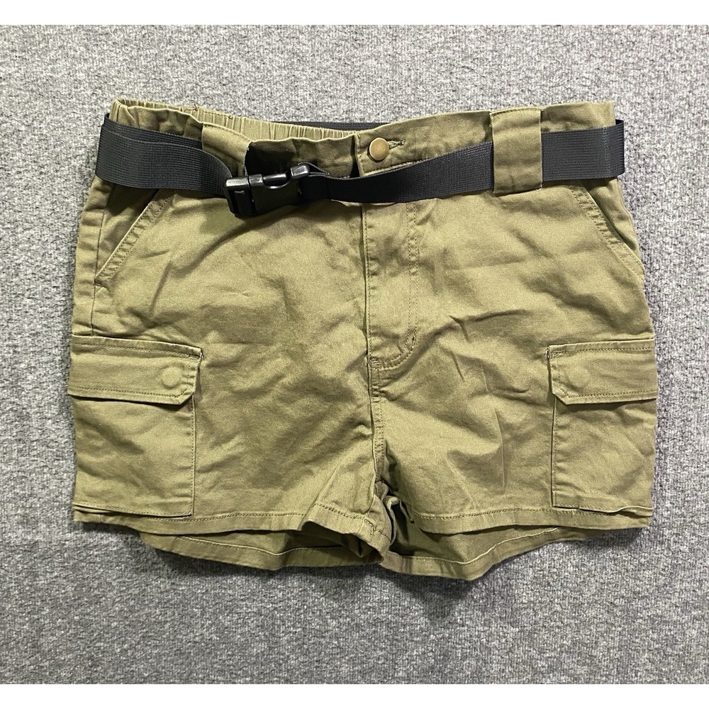 Fashion Nova Brown Strap Me In Cargo Mini Safari Travel Summer Shorts XL
